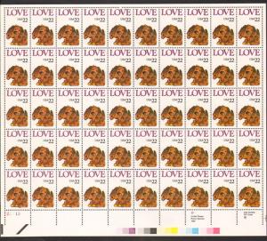 US #2202 Mint Sheet Dog Love 