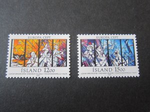 Iceland 1987 Sc 638-9 Christmas Religion set MNH