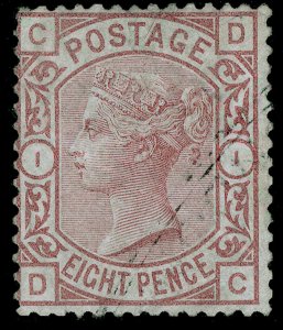 SG156a, SCARCE 8d purple-brown, used. Cat UNLISTED. RPS CERT. DC 