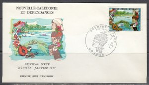 New Caledonia Scott C136 FDC - 1977 Summer Festival