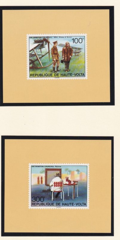 Burkina Faso # 346-350, Winston Churchill, Mini Sheets, Mint NH,