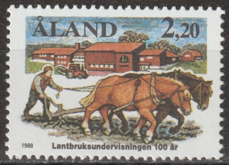 EDSROOM-17219 Finland-Aland Islands 30 MNH 1988 Complete Farm Horses