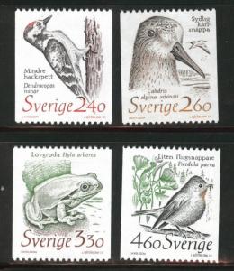 SWEDEN Scott 1725-1728 MNH** 1989 Endangered Species coils