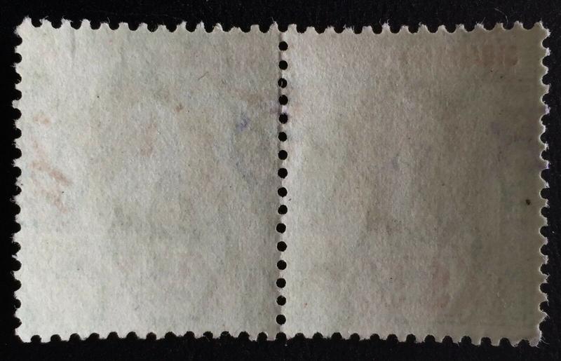 Malaya Straits Settlements 1918 KGV $5 pair MCCA Used SG#212b M2047