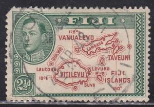 Fiji 134 Map of the Islands 1942