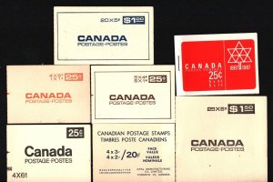 CANADA 1967-1971 SET OF 7 BOOKLETS MNH