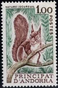 (French) Andorra Scott 260 MNH** Squirrel stamp.