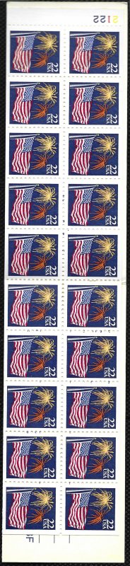 US #2276a MNH Booklet Flag and Fireworks.  Nice