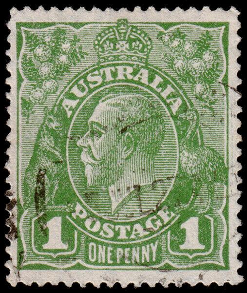 Australia Scott 67b, Perf. 14, Green (1926) Used F-VF M