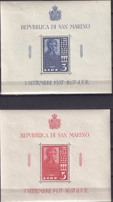 San Marino #186-7 F-VF Unused CV $20.75 (Z7140L)