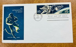 1331-32 Fluegel cachet Space twins, Mercury capsule 1967 fdc