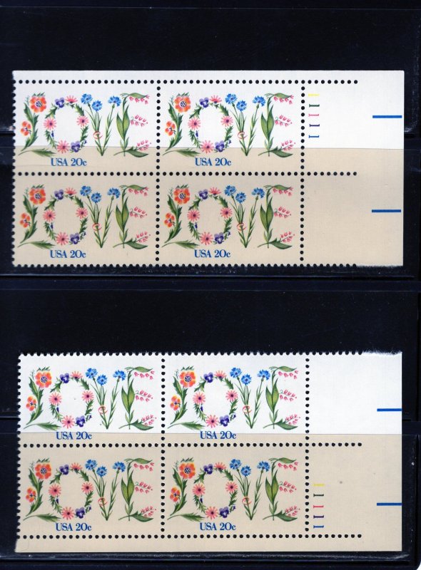 1951 LOVE, MNH PB/4 set/2 (#11111)