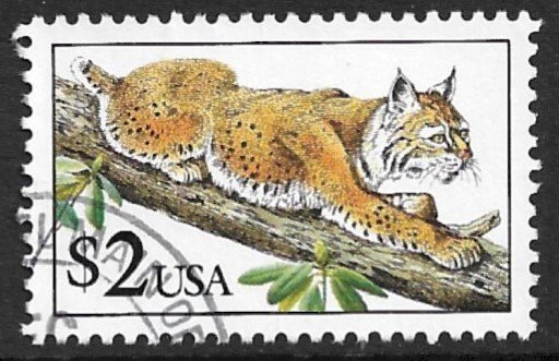 USA 1990 $2.00 BOBCAT Issue Sc 2482 VFU