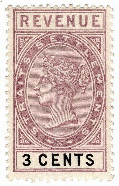 (I.B) Malaya (Straits Settlements) Revenue : Duty Stamp 3c