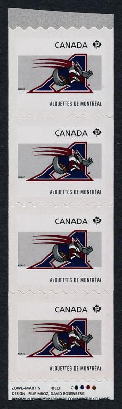 Canada 2566i Starter coil strip MNH CFL Montreal Alouettes, Sports