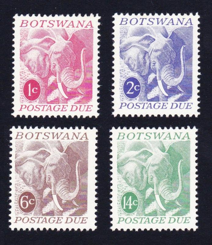 Botswana Elephant Postage Due Stamps 4v SG#D16-D19 SC#J4-J7