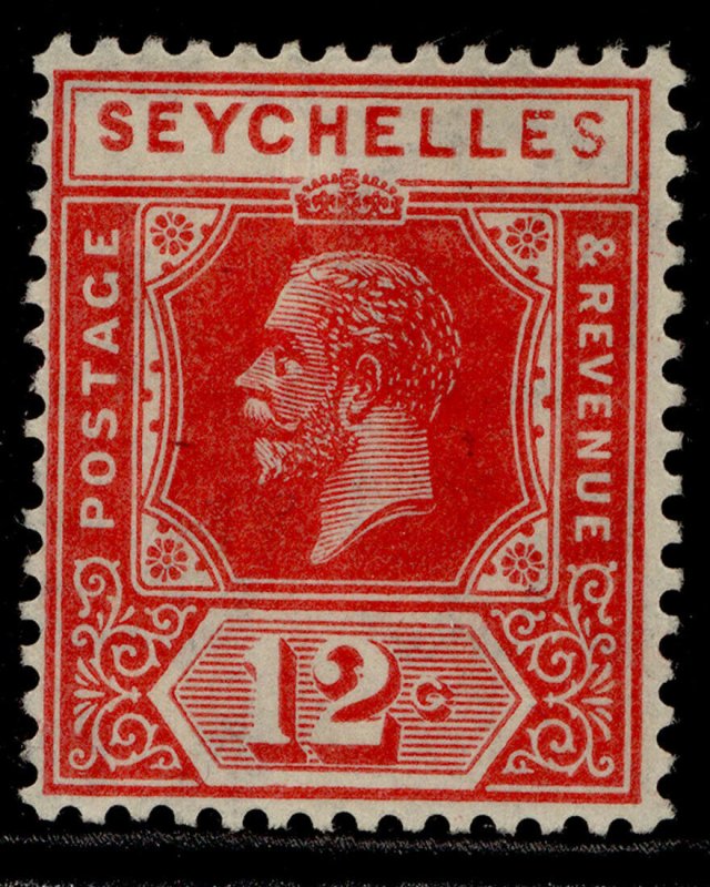 SEYCHELLES GV SG108, 12c carmine-red, M MINT.