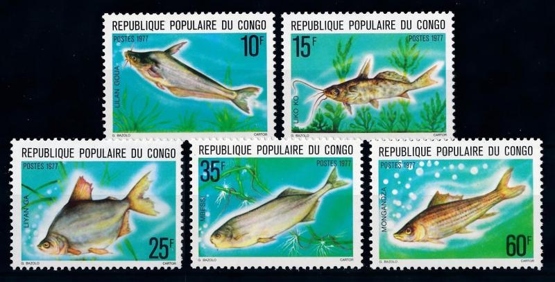 [66015] Congo Brazzaville 1977 Marine Life Fish  MLH