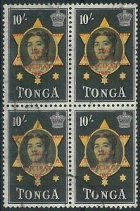 70646 -  TONGA - STAMP : Stanley Gibbons #  O 15  Block of 4 - Very Fine  USED