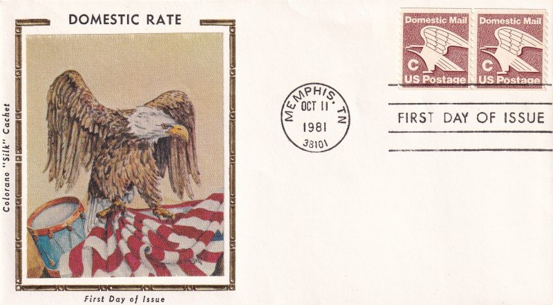 1981, D Domestic Rate, Colorano Silk, FDC (E12261)