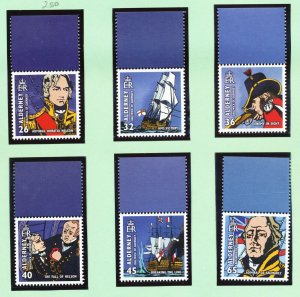 ALDERNEY - Scott 250-255 - VF MNH - Battle of Trafalgar - 2005  ---c