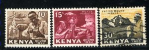 Kenya 2,3,5 Mint VF 1963 PD