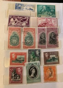 STAMP STATION PERTH St Vincent Collection in Album 170+ stamps Mint/Hinged