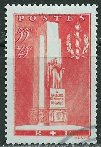 France ~ Scott # B73 ~ Used ~ Army Medical Corps Monument