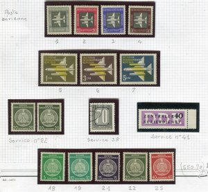 GERMANY DDR; 1954-56 scarce Mint Official issues fine small Lot