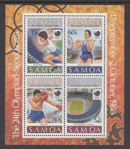 Samoa 724a Summer Olympics Souvenir Sheet MNH VF