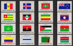 477-92 United Nations 1986 Flags MNH