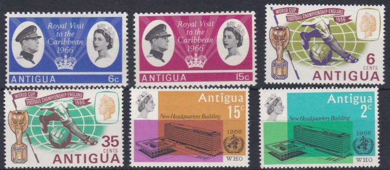 ANTIGUA  1966   3  SETS OF COMMEMS  MNH & MH 