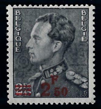 [66498] Belgium 1938 King Leopold III Overprint 2,50 on 2,45 MNH Original Gum