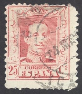 Spain Sc# 338b Used 1922-1926 25c lilac rose King Alfonso XIII