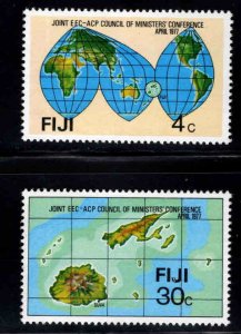 FIJI Scott 374-375 MNH** Map stamp set