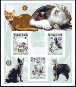 2002 Scouts Rotary Lions Guinea cats minisheet IMPERF