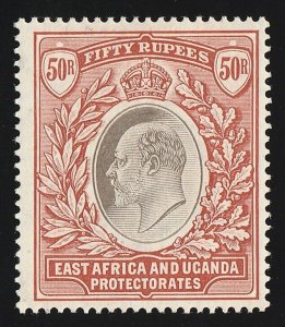 KENYA, UGANDA & TANGANYIKA 1904 KEVII 50R, wmk mult crown. RARE TOP VALUE. 