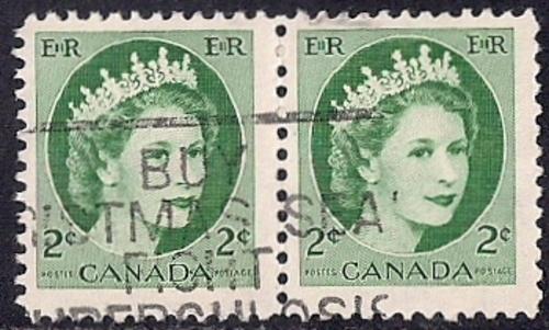 Canada #338 2 cent Queen Elizabeth 2, F-VF used