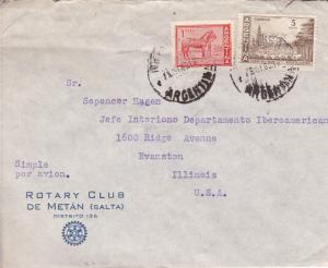 Latin America 1960s Rotary International Four (4) Covers with Logo sent to USA