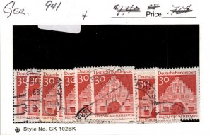 Germany, Postage Stamp, #941 Lot Used, 1966 Architecture (AC)