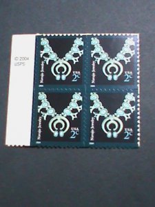 ​UNITED STATES--1999-SC#3750  NAVAJO NECKLACE-BLOCK 0F 4 STAMPS-MNH -VERY FINE