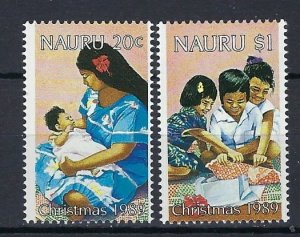 Nauru 362-63 MNH 1989 Christmas