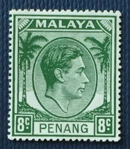 Malaya Straits Settlements PENANG 1949-52 KGVI 8c MH SG#9 M5238