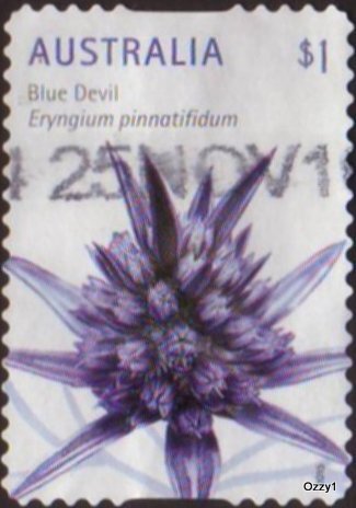 Australia 2015 Sc#4404 $1 Blue Devil Flower USED-Good-NH.
