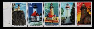 #2969 - 2973a Lighthouses Booklet Pane of 5 - MNH