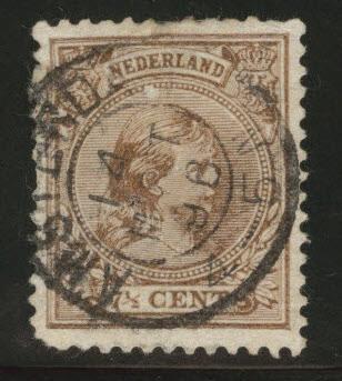 Netherlands Scott 42 used 1894 issue CV$6.25