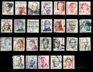 #1844 - 1869 1st Great American  set/26 (Off paper) - Used