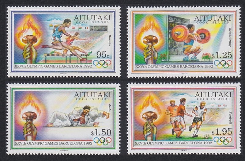 Aitutaki Olympic Games Barcelona 4v 1992 MNH SC#460-463 SG#628-631