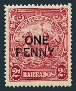 Barbados 209,MNH.Michel 177C. Seal of Colony,surcharged ONE PENNY.1946.