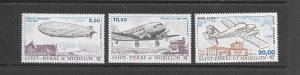 ST PIERRE & MIQUELON #C63-5 HINDENBURG & AIRPLANES  MNH